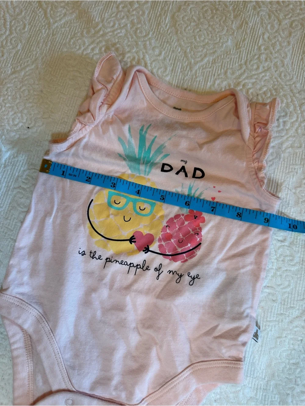 GAP Dad is the Pineapple of my eye Pink Graphic One-Piece Bodysuit for Kids 3-6M